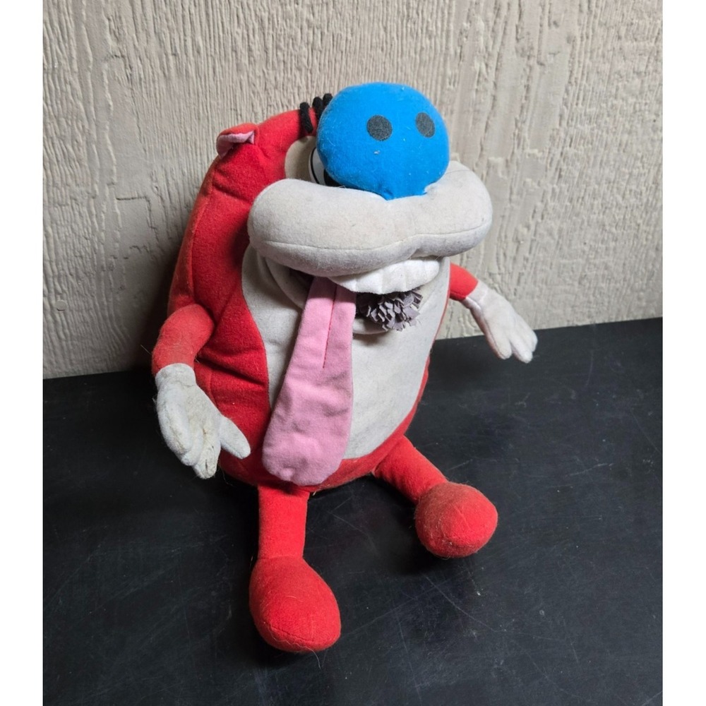 Ren & Stimpy Stimpy Plush Doll 14" Nickelodeon Stuffed Toy Vintage 1992 Mattel